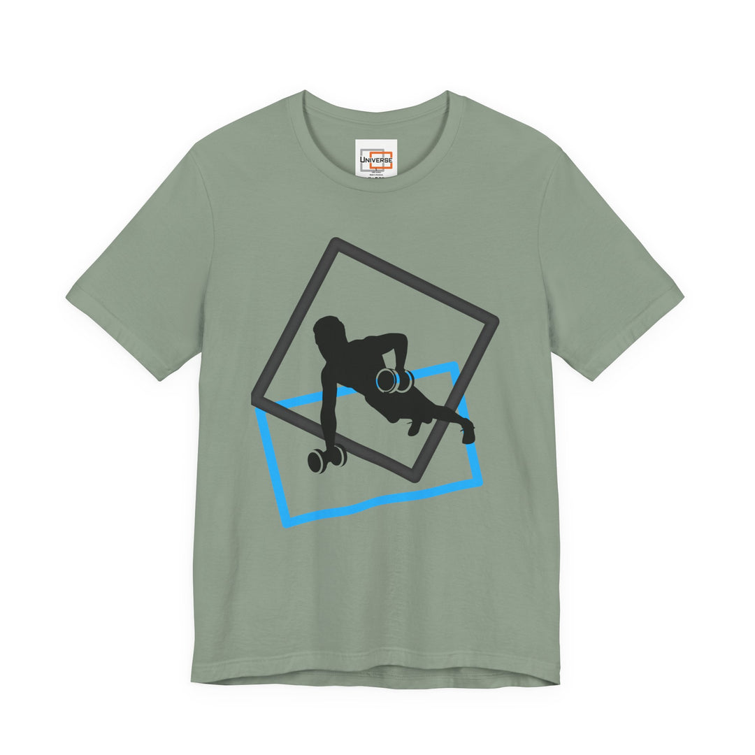 Minimal Dumbbell Row Light — Unisex Graphic Tee | Universe