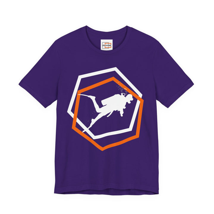Minimal Scuba Diver Dark — Unisex Graphic Tee | Universe