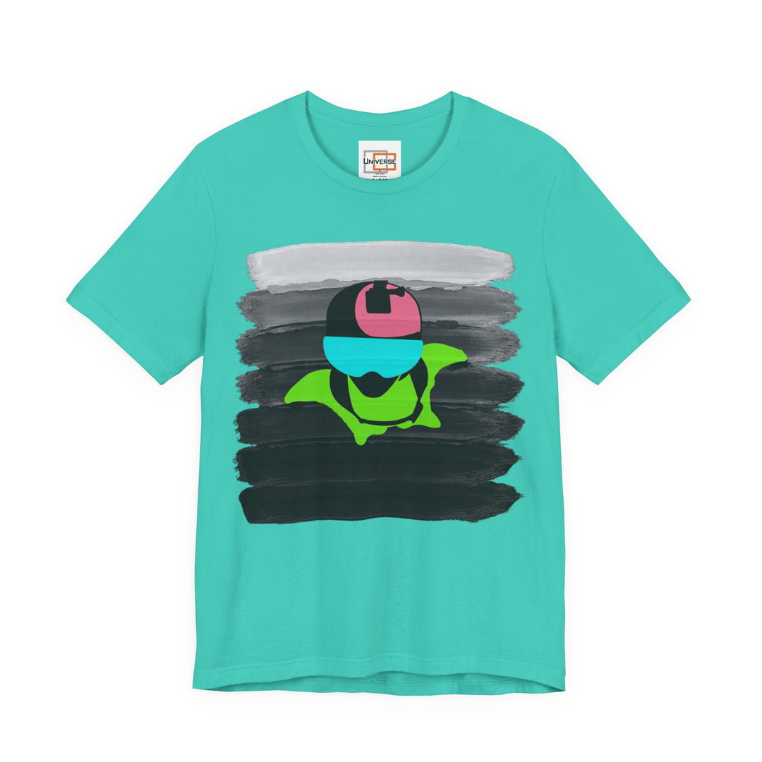 Vintage Wingsuit Flyer Grey Stripes — Unisex Graphic Tee | Universe