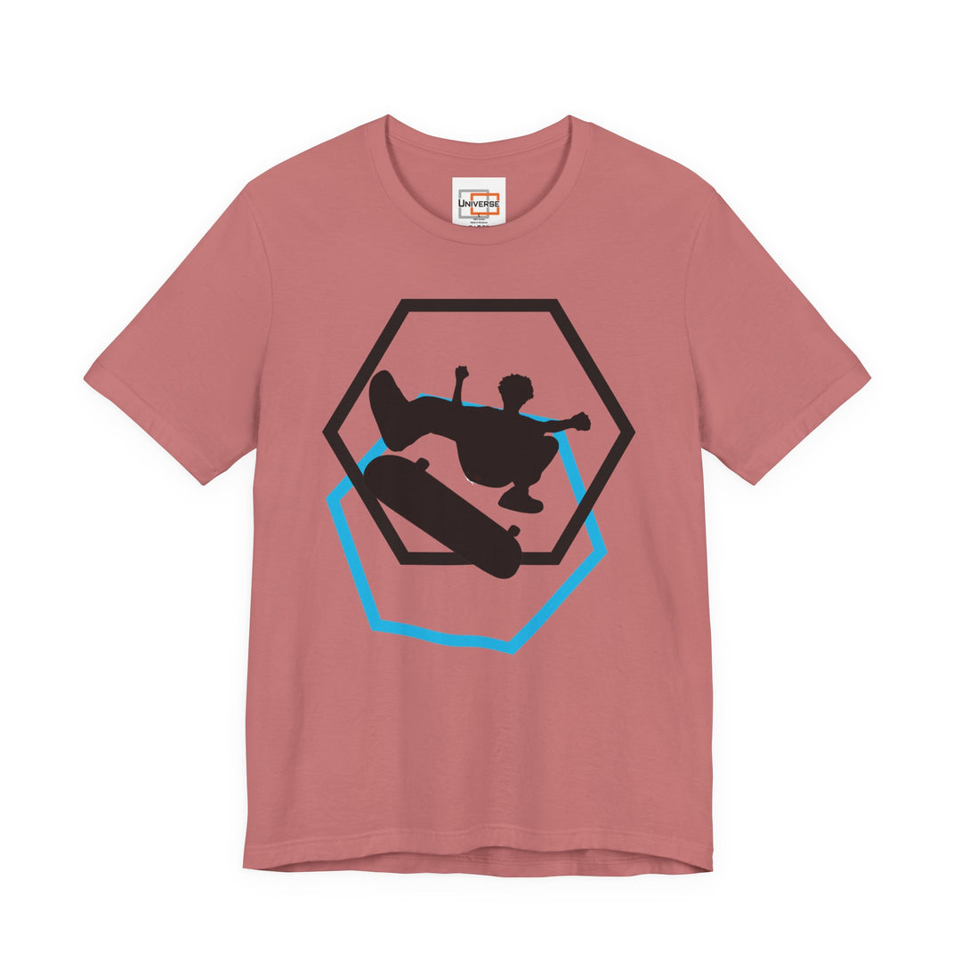 Minimal Skateboarder Light — Unisex Graphic Tee | Universe