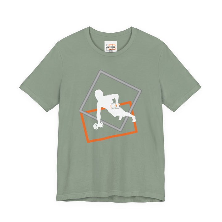 Minimal Dumbbell Row Dark — Unisex Graphic Tee | Universe