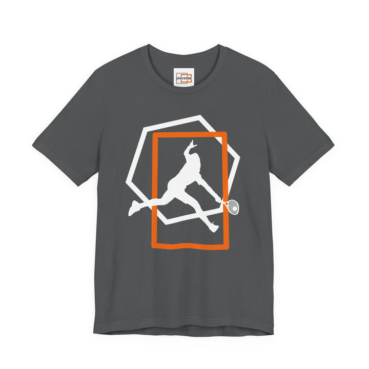 Minimal Tennis Man Dark — Unisex Graphic Tee | Universe