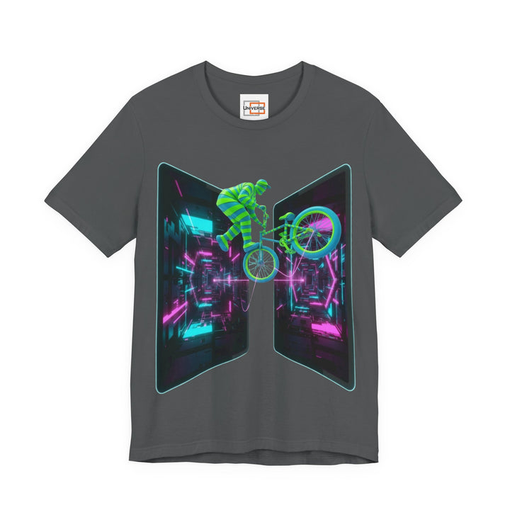 Neon BMX Cyber Z-Fold Portal— Unisex Graphic Tee | Universe