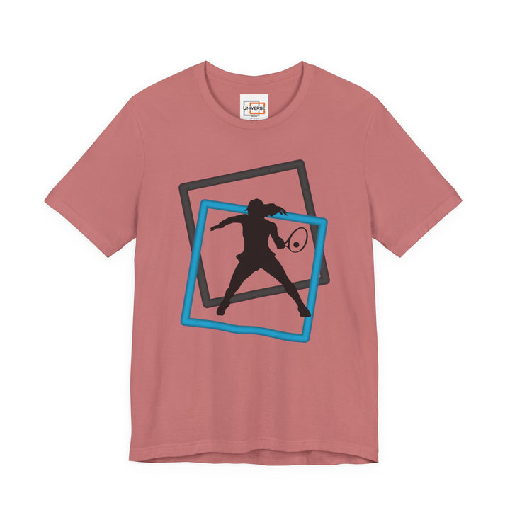 Minimal Tennis Woman Light— Unisex Graphic Tee | Universe