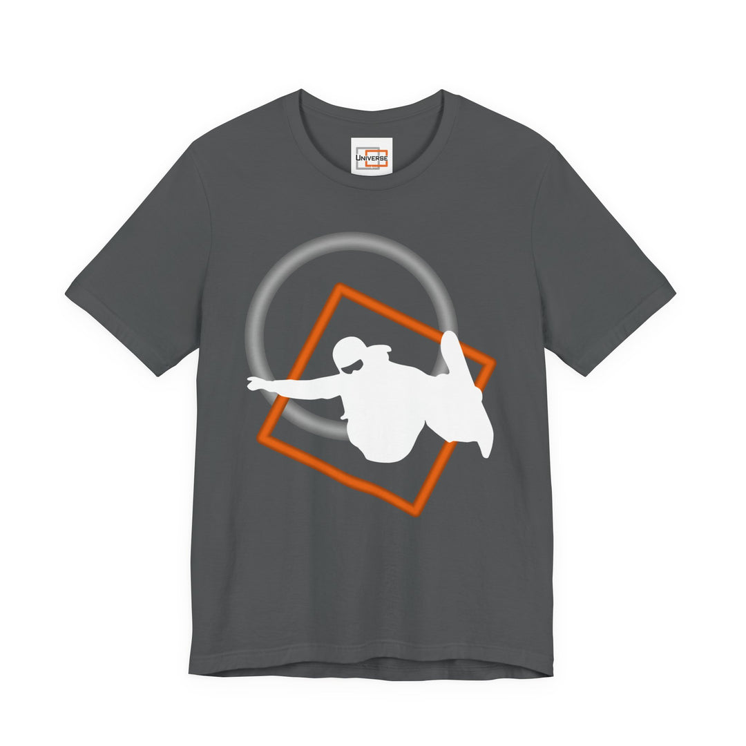Minimal Snowboarder Dark — Unisex Graphic Tee | Universe