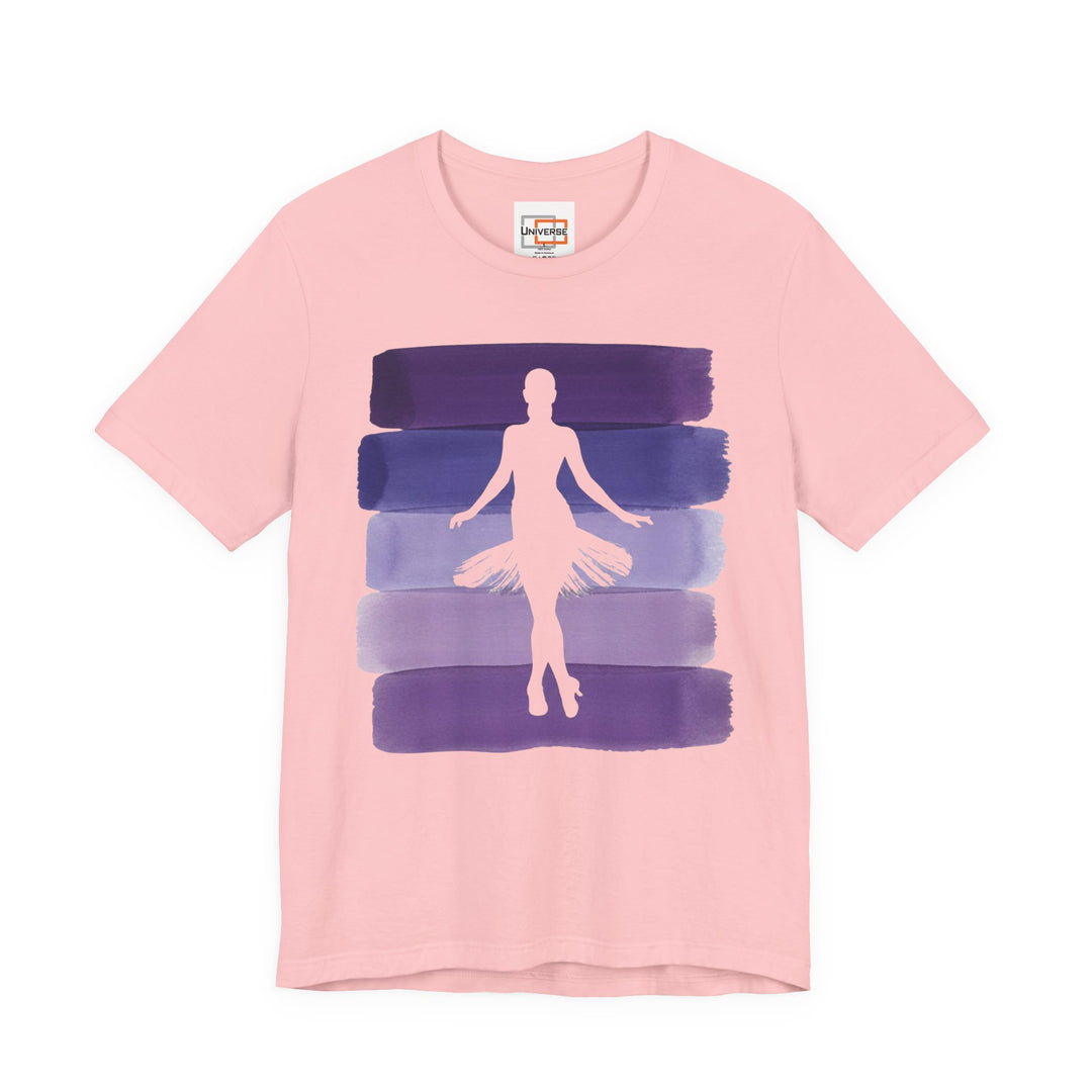 Vintage Ballerina Purple Stripes — Unisex Graphic Tee | Universe