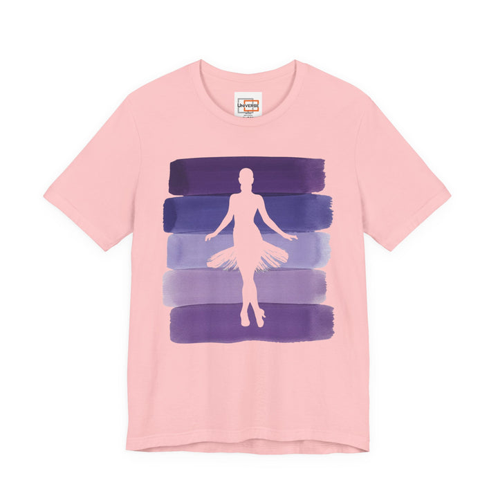 Vintage Ballerina Purple Stripes — Unisex Graphic Tee | Universe
