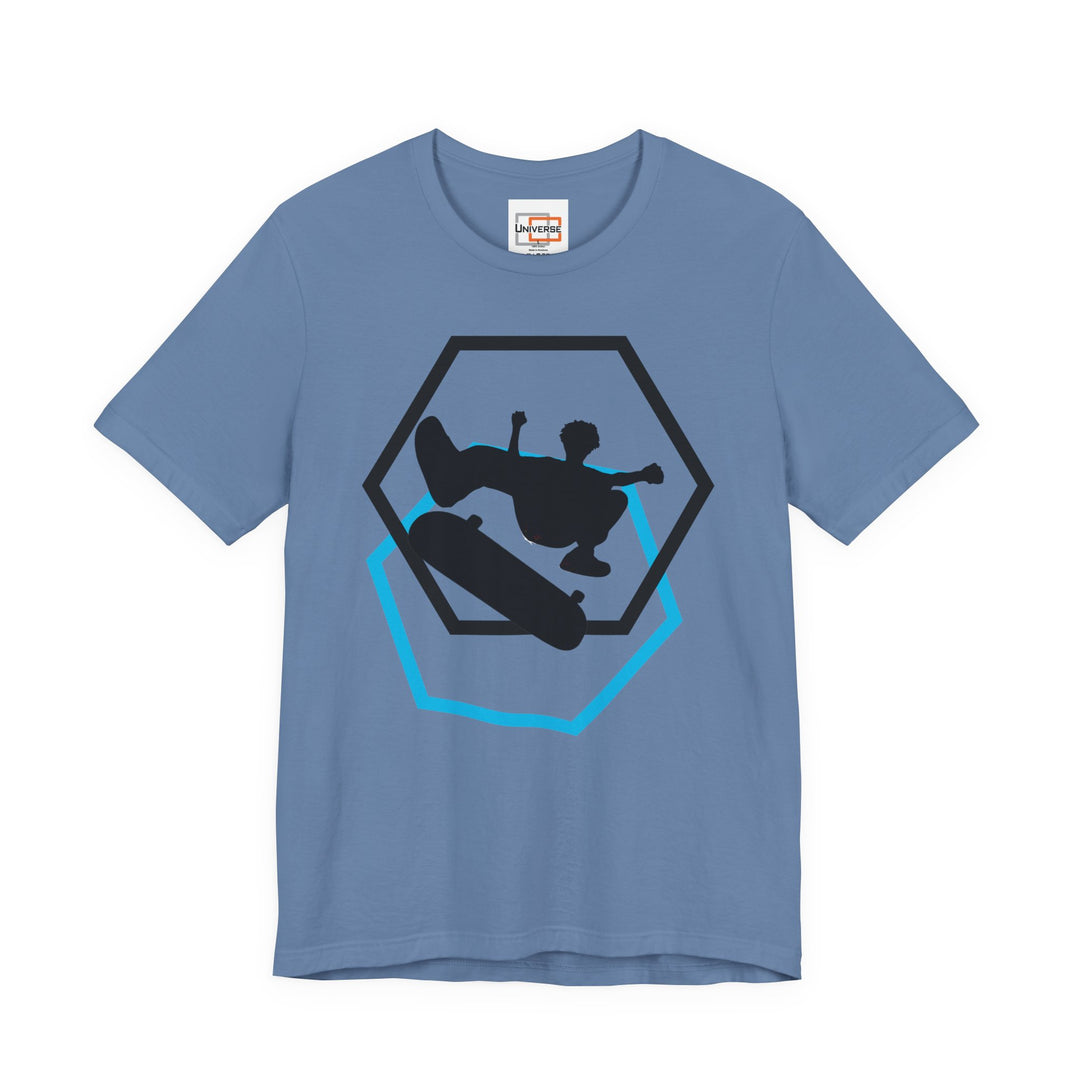 Minimal Skateboarder Light — Unisex Graphic Tee | Universe