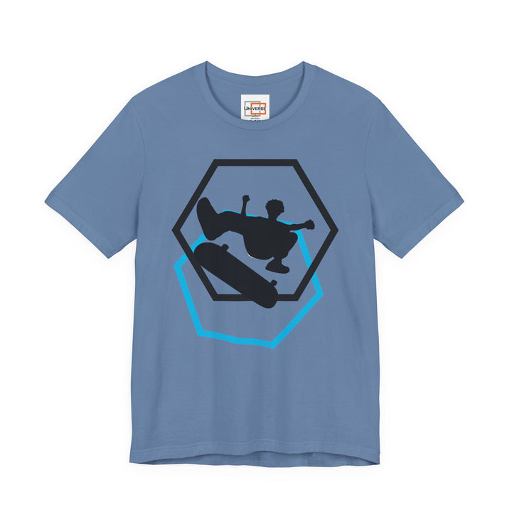 Minimal Skateboarder Light — Unisex Graphic Tee | Universe