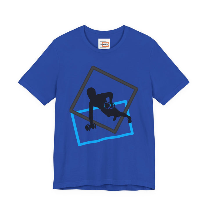 Minimal Dumbbell Row Light — Unisex Graphic Tee | Universe