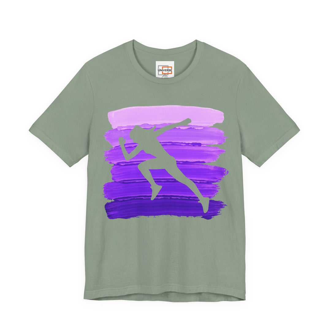Vintage Sprint Purple Stripes — Unisex Graphic Tee | Universe