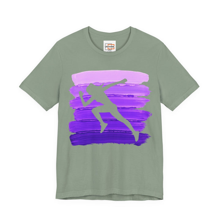 Vintage Sprint Purple Stripes — Unisex Graphic Tee | Universe