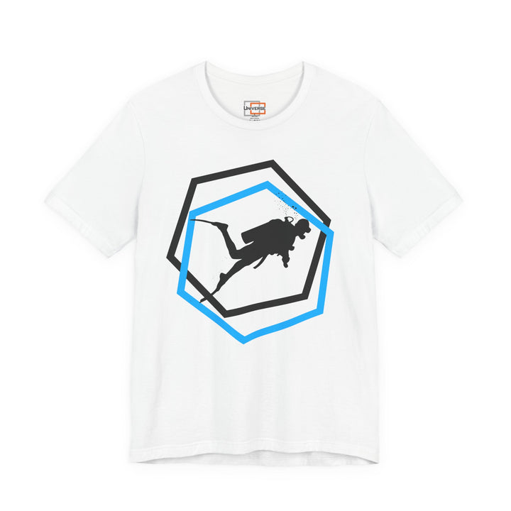 Minimal Scuba Diver Light — Unisex Graphic Tee | Universe