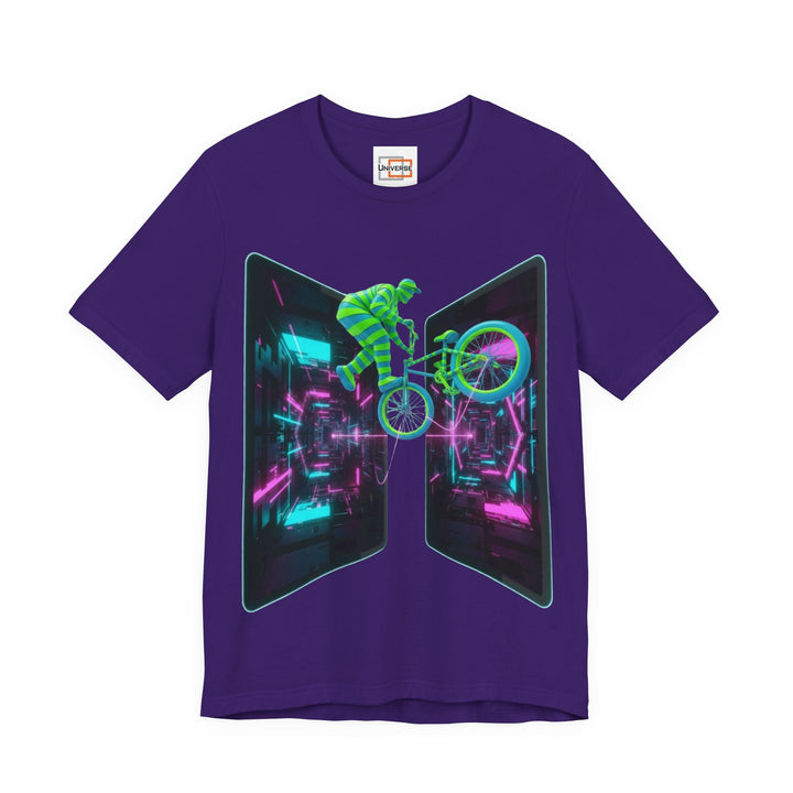 Neon BMX Cyber Z-Fold Portal— Unisex Graphic Tee | Universe