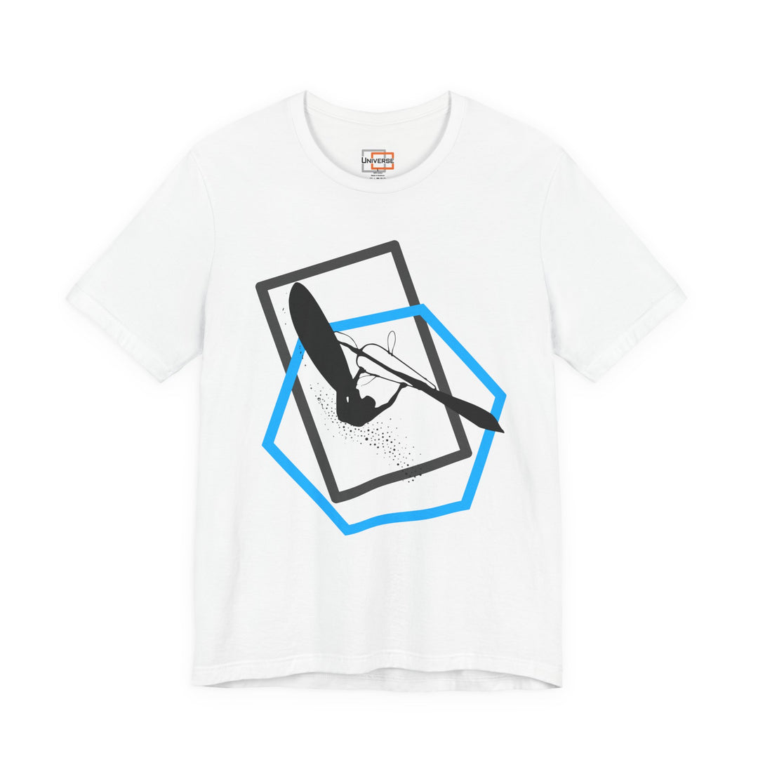 Minimal Windsurfer Off The Lip Light — Unisex Graphic Tee | Universe