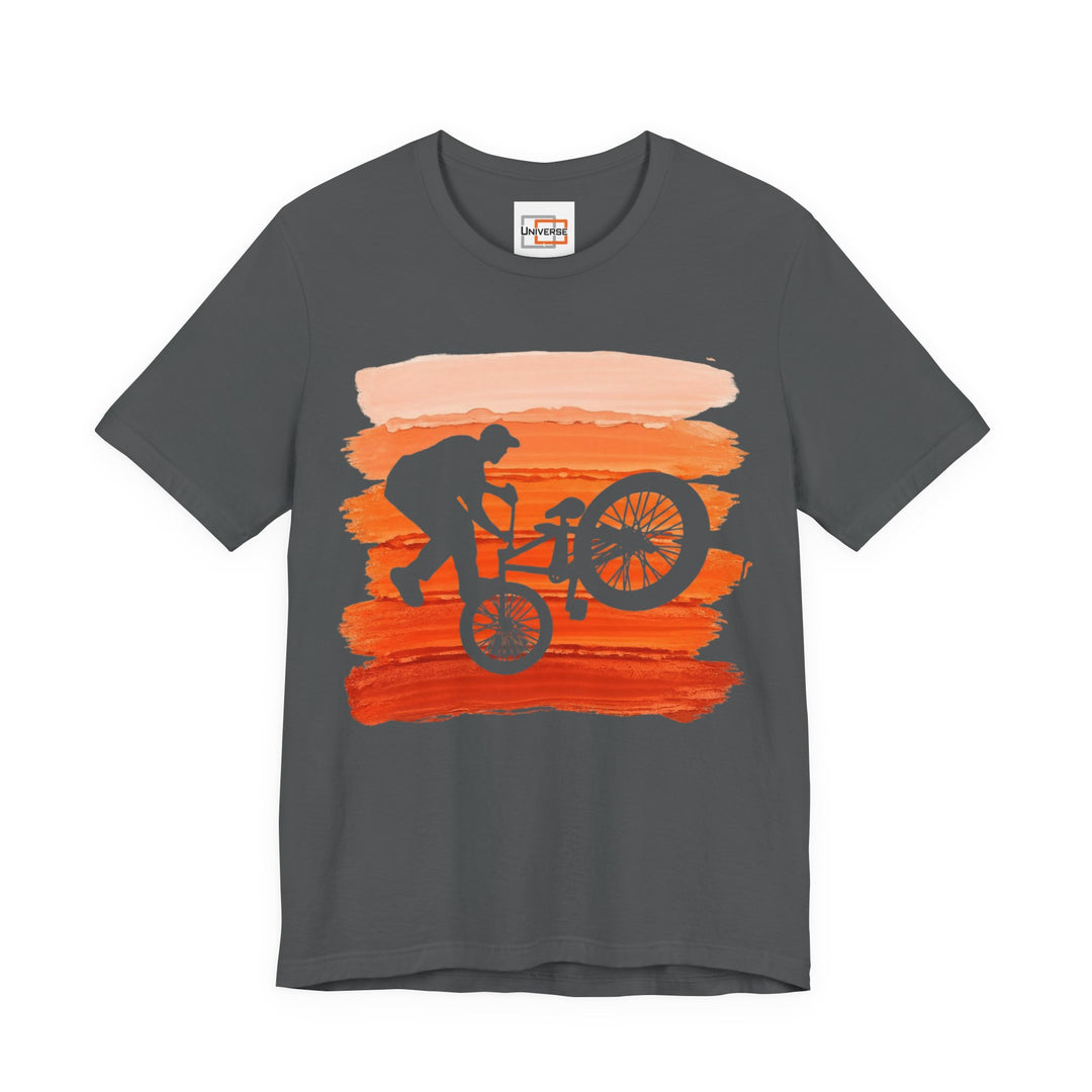 Vintage BMX Orange Stripes — Unisex Graphic Tee | Universe