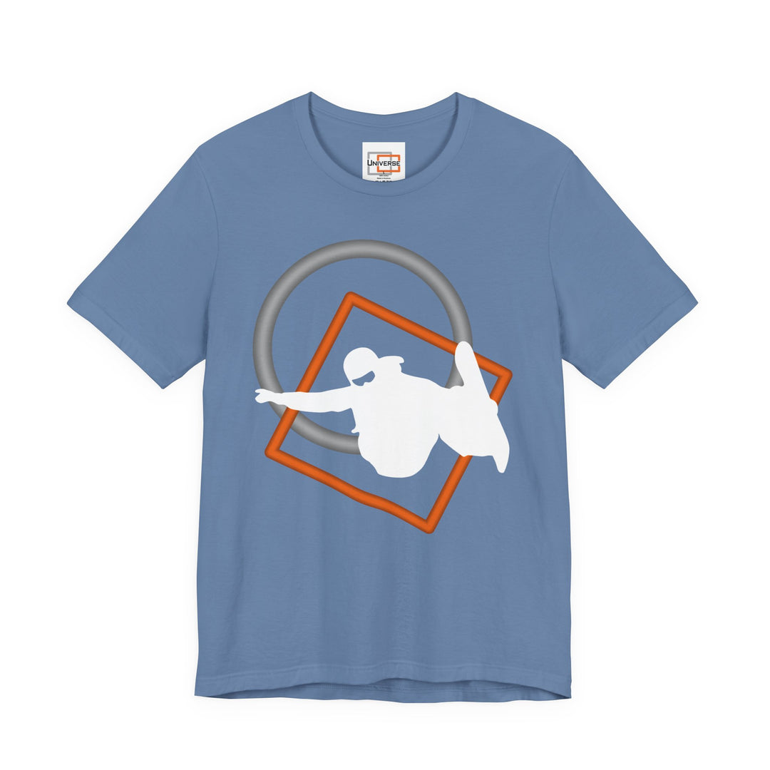 Minimal Snowboarder Dark — Unisex Graphic Tee | Universe