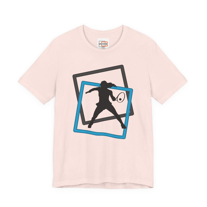 Minimal Tennis Woman Light— Unisex Graphic Tee | Universe