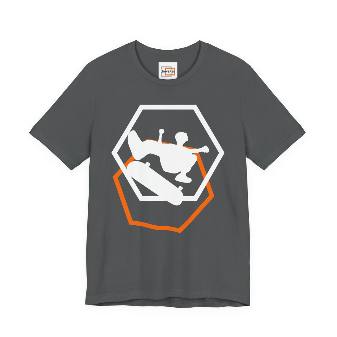 Minimal Skateboarder Dark — Unisex Graphic Tee | Universe