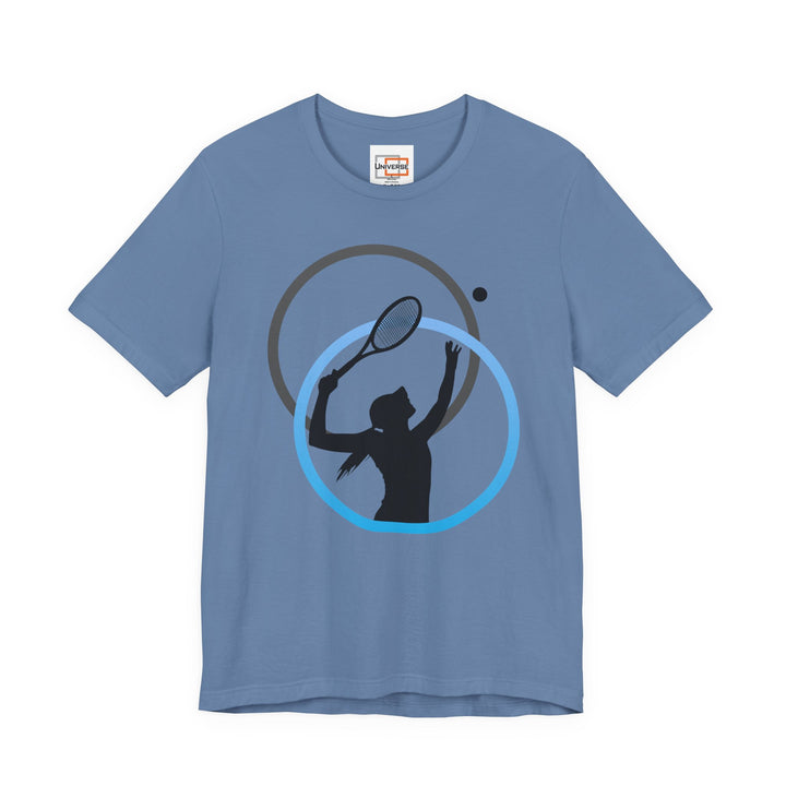 Minimal Tennis Woman Light— Unisex Graphic Tee | Universe