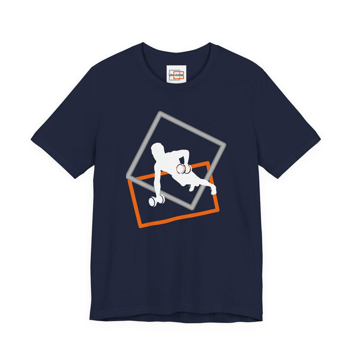 Minimal Dumbbell Row Dark — Unisex Graphic Tee | Universe