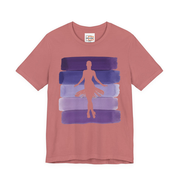 Vintage Ballerina Purple Stripes — Unisex Graphic Tee | Universe