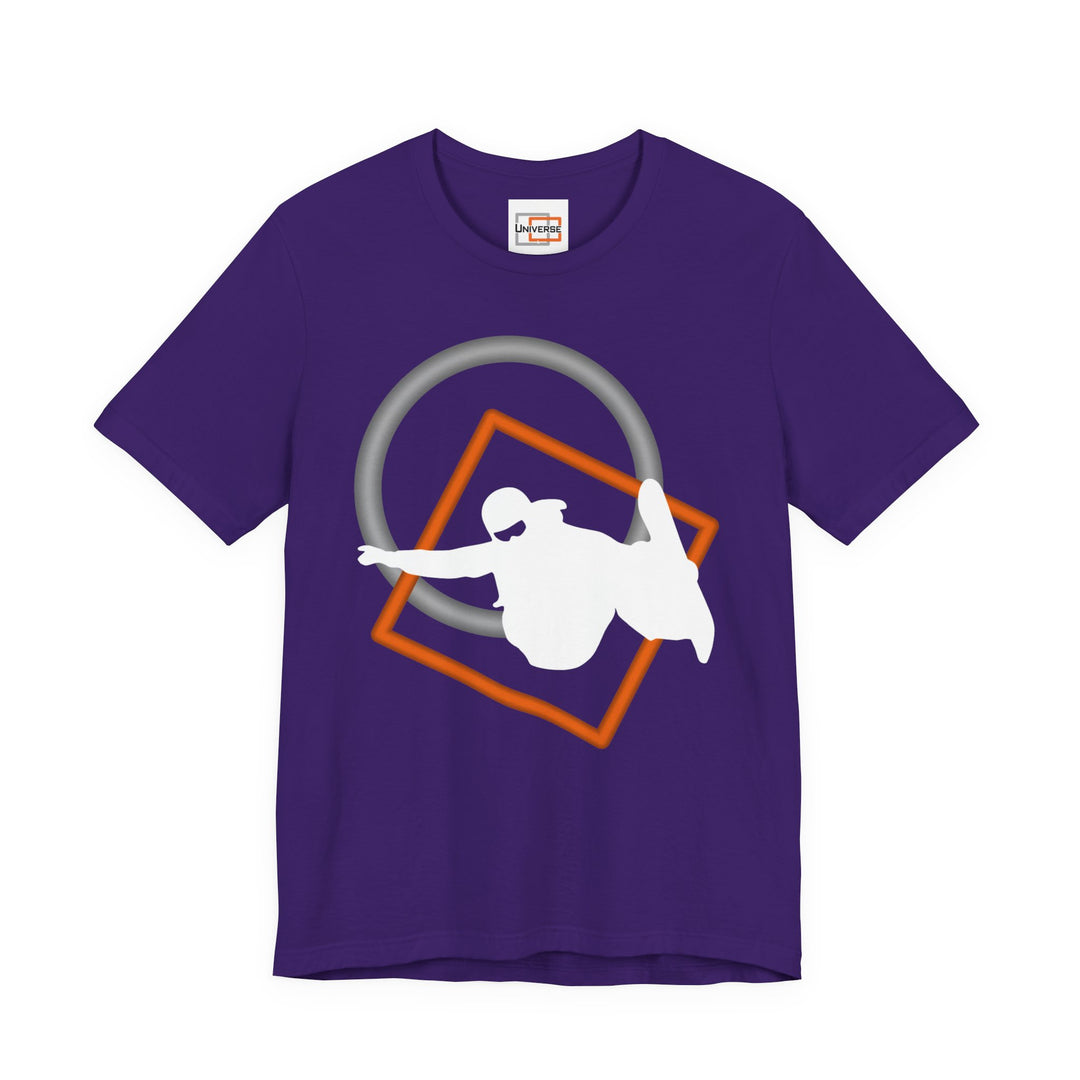 Minimal Snowboarder Dark — Unisex Graphic Tee | Universe