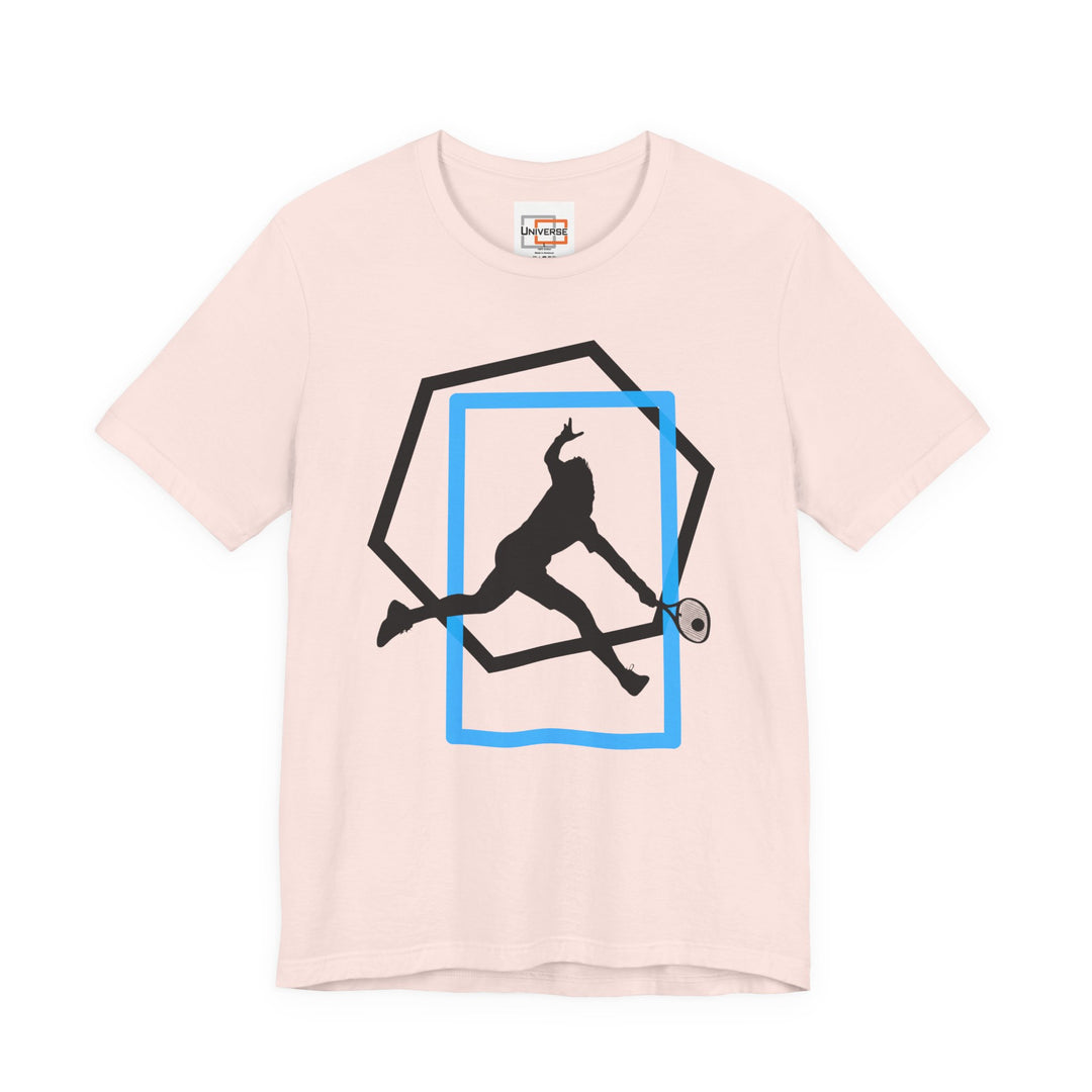 Minimal Tennis Man Light — Unisex Graphic Tee | Universe