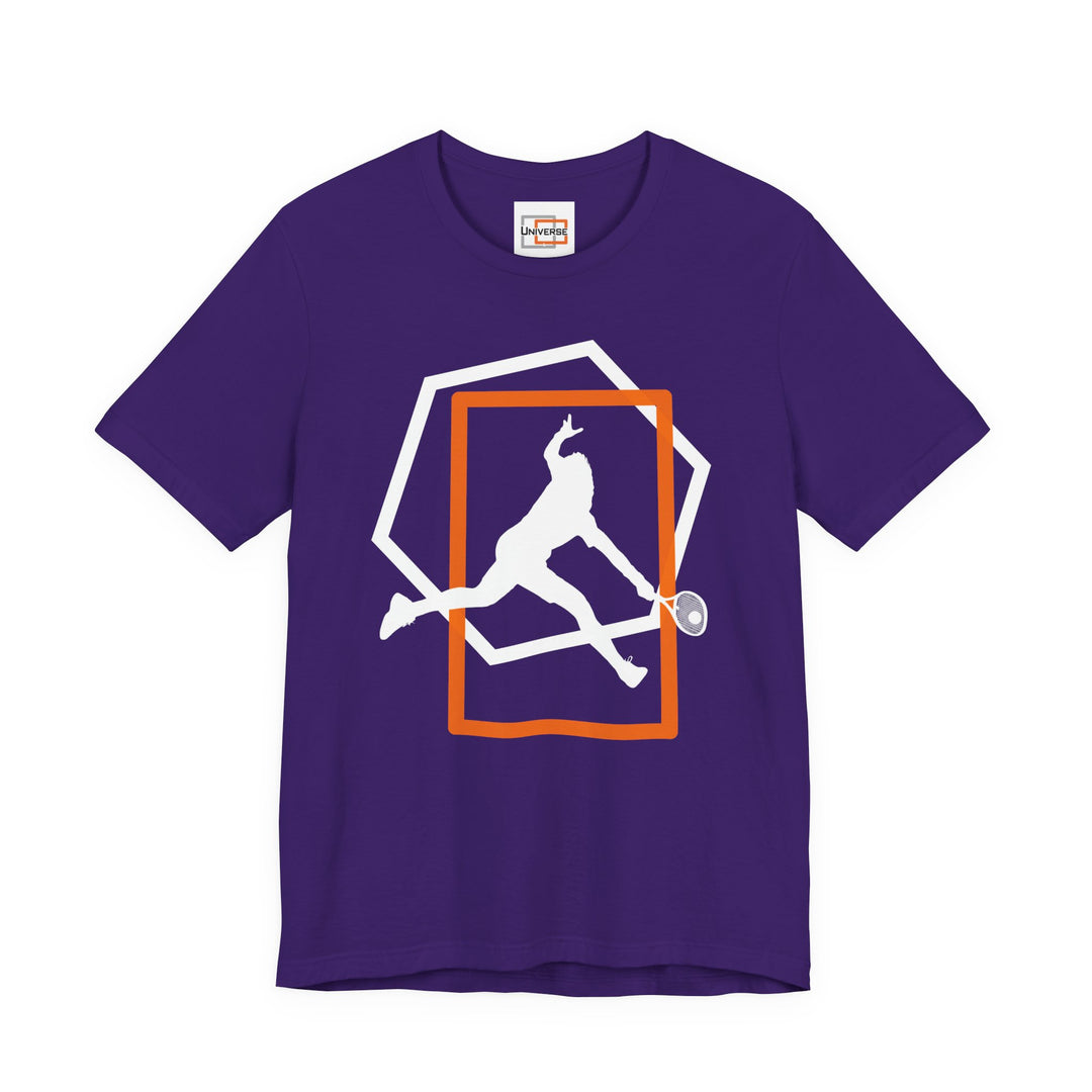 Minimal Tennis Man Dark — Unisex Graphic Tee | Universe