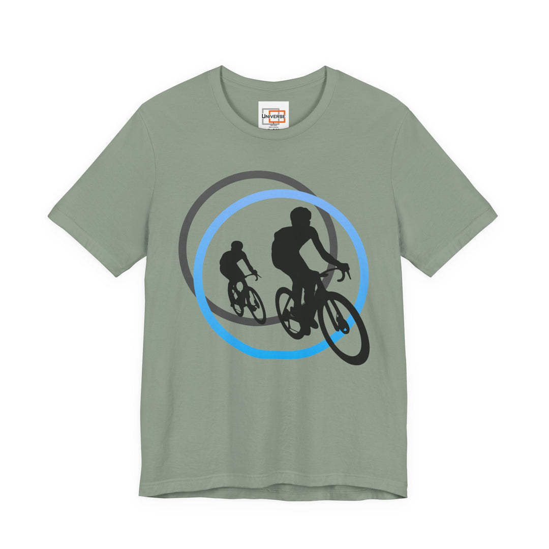 Minimal Cyclists Light — Unisex Graphic Tee | Universe