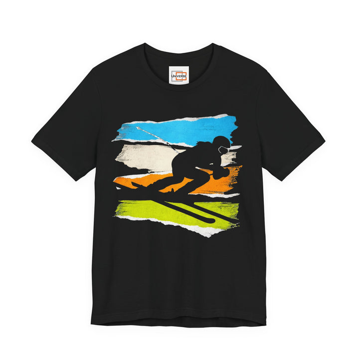 Vintage Downhill Skier Retro — Unisex Graphic Tee | Universe