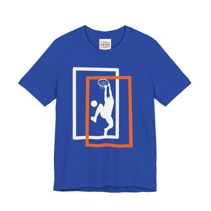 Minimal Basketball Dunk Dark — Unisex Graphic Tee | Universe