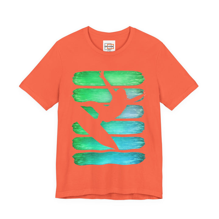 Vintage Surfer Girl Stripes — Unisex Graphic Tee | Universe