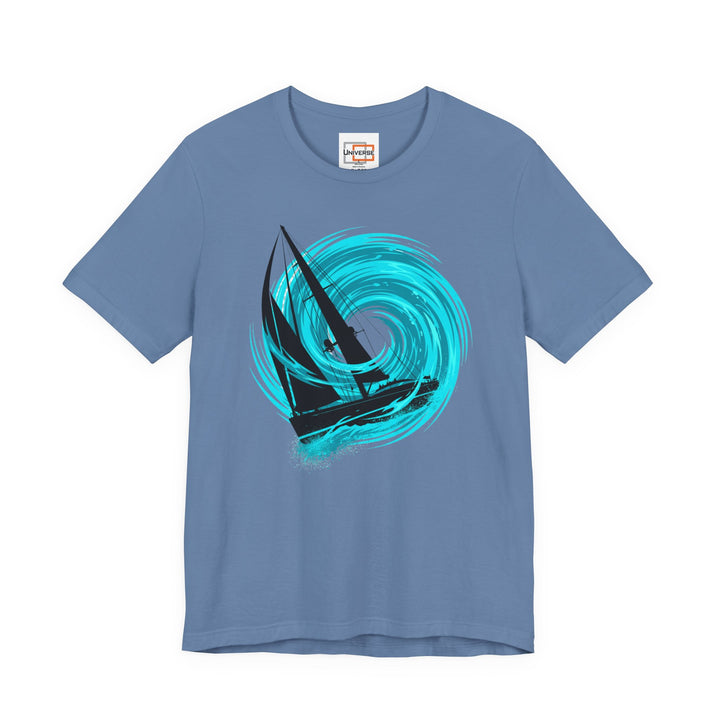 Neon Yacht Vortex — Unisex Graphic Tee | Universe