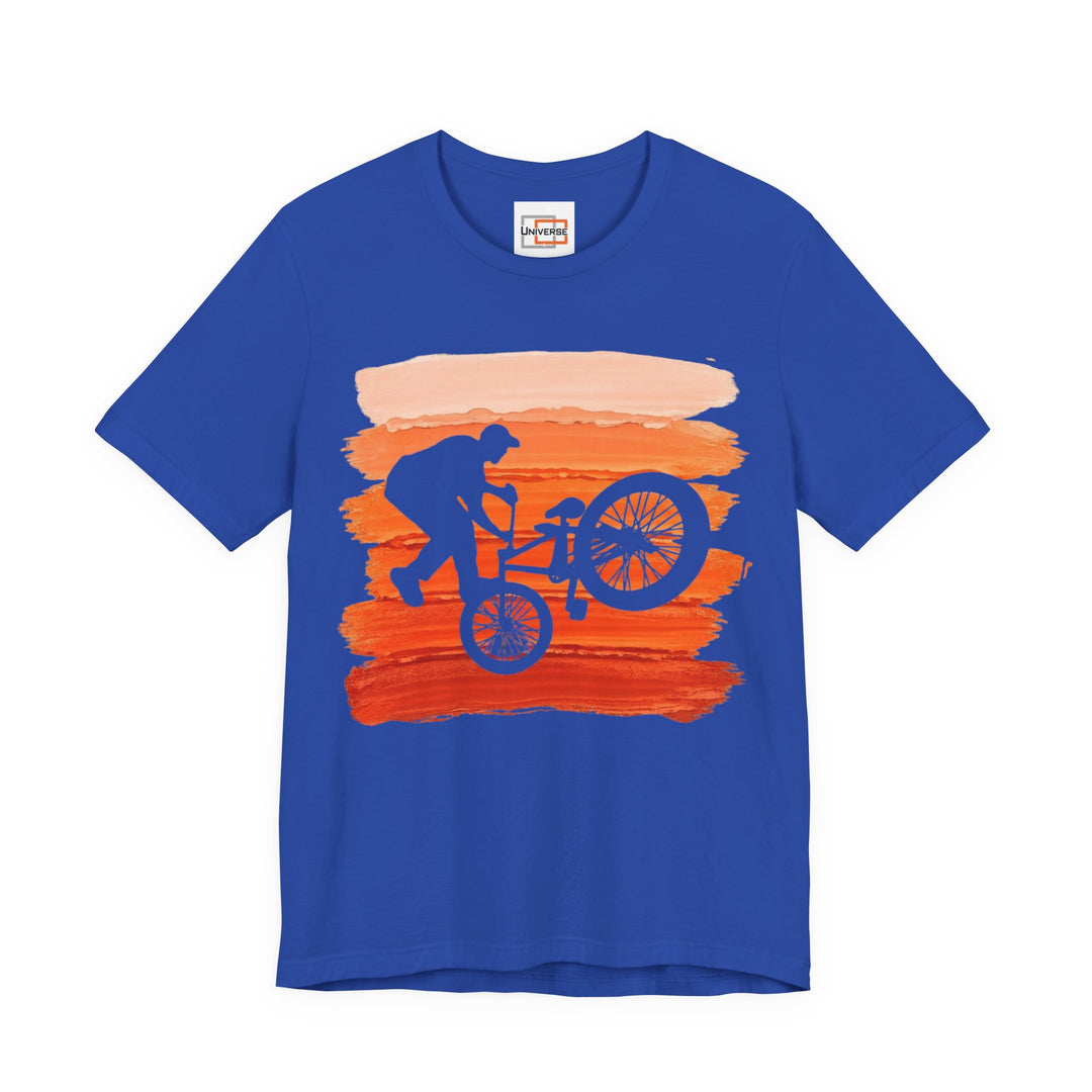 Vintage BMX Orange Stripes — Unisex Graphic Tee | Universe