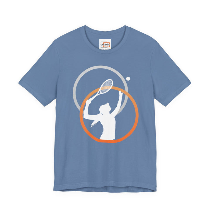 Minimal Tennis Player Dark — Unisex Graphic Tee | Universe