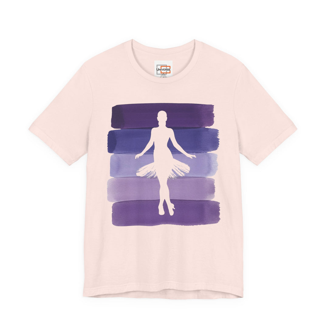 Vintage Ballerina Purple Stripes — Unisex Graphic Tee | Universe