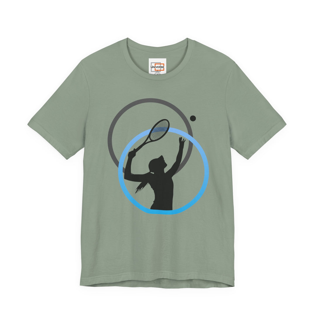 Minimal Tennis Woman Light— Unisex Graphic Tee | Universe