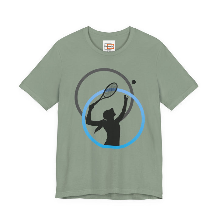 Minimal Tennis Woman Light— Unisex Graphic Tee | Universe