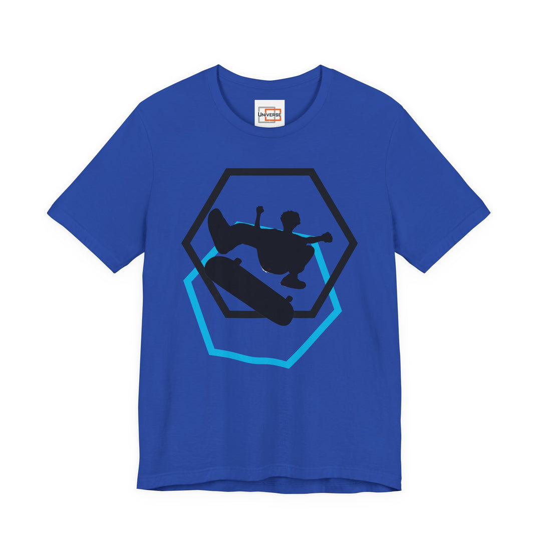 Minimal Skateboarder Light — Unisex Graphic Tee | Universe
