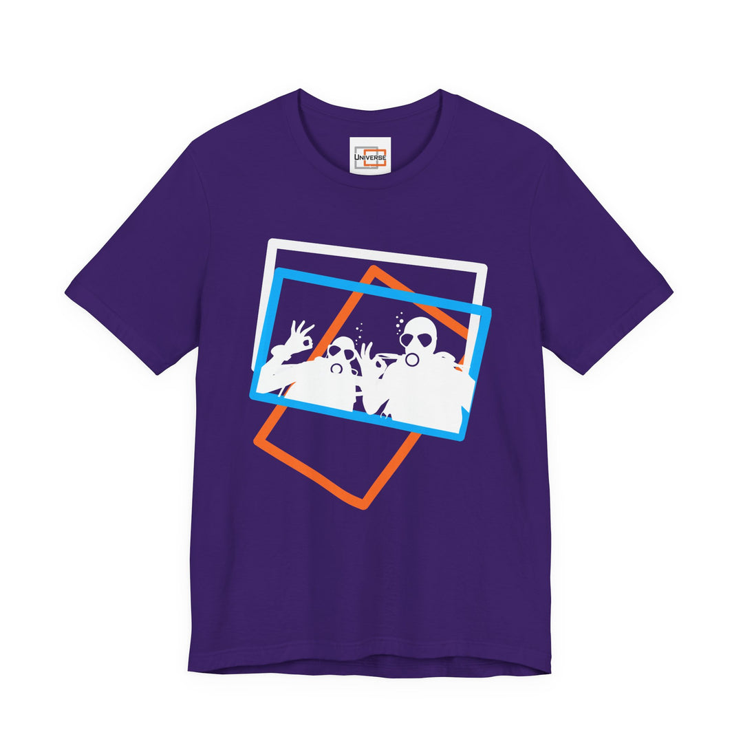Minimal Scuba Duo Dark — Unisex Graphic Tee | Universe