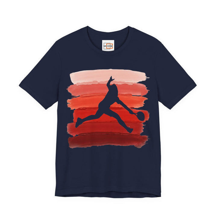 Vintage Tennis Red Stripes — Unisex Graphic Tee | Universe