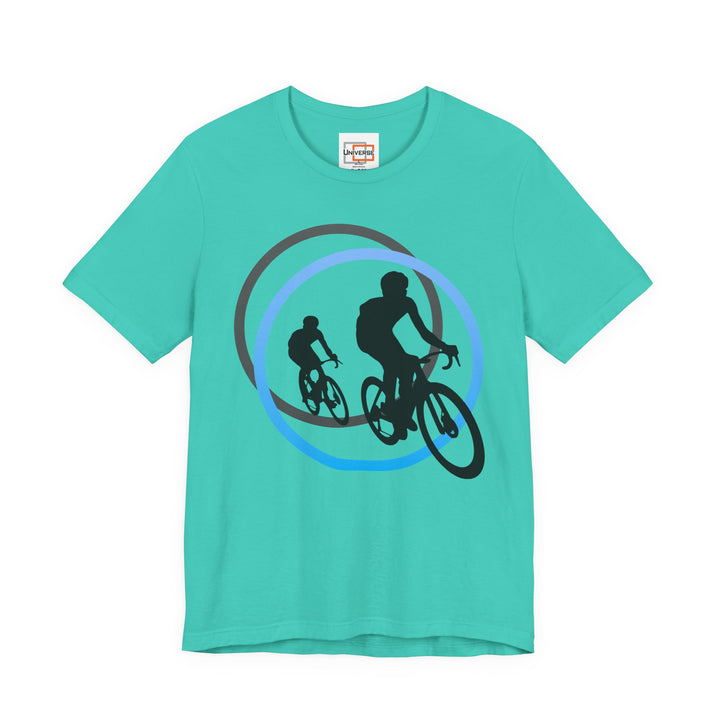 Minimal Cyclists Light — Unisex Graphic Tee | Universe