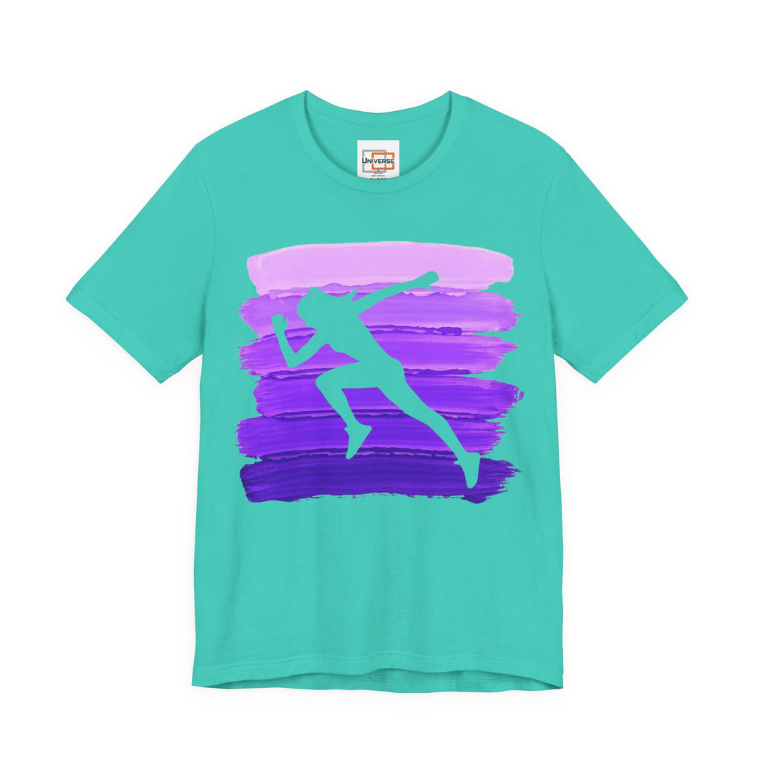 Vintage Sprint Purple Stripes — Unisex Graphic Tee | Universe