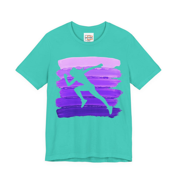 Vintage Sprint Purple Stripes — Unisex Graphic Tee | Universe