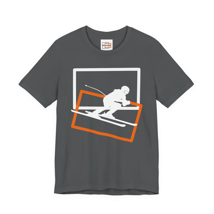 Minimal Speed Skier Dark — Unisex Graphic Tee | Universe