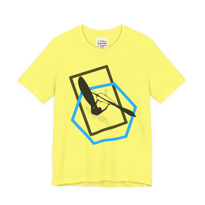 Minimal Windsurfer Off The Lip Light — Unisex Graphic Tee | Universe