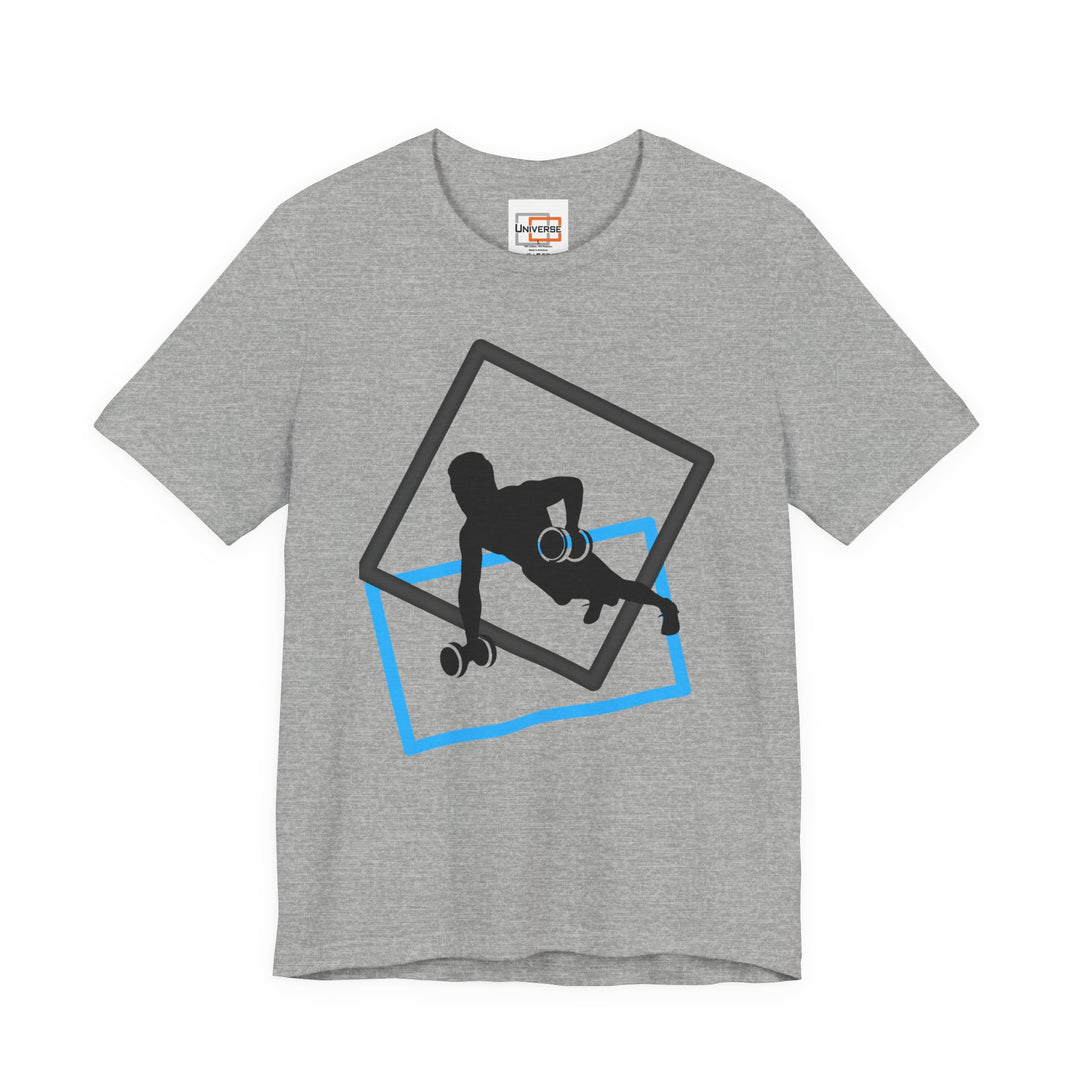 Minimal Dumbbell Row Light — Unisex Graphic Tee | Universe