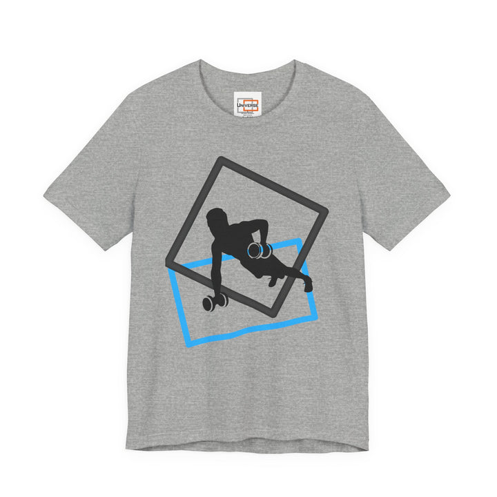 Minimal Dumbbell Row Light — Unisex Graphic Tee | Universe