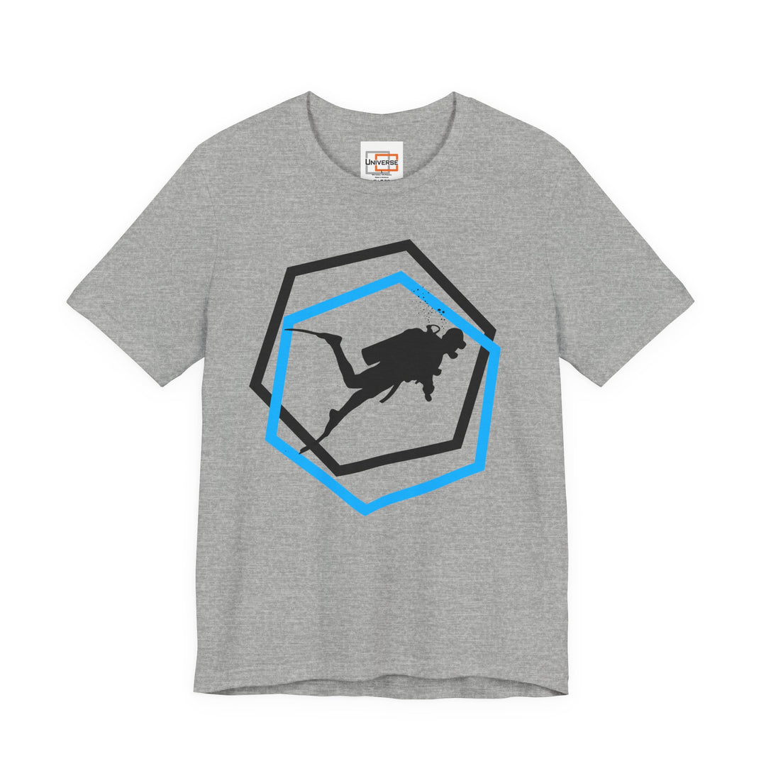 Minimal Scuba Diver Light — Unisex Graphic Tee | Universe